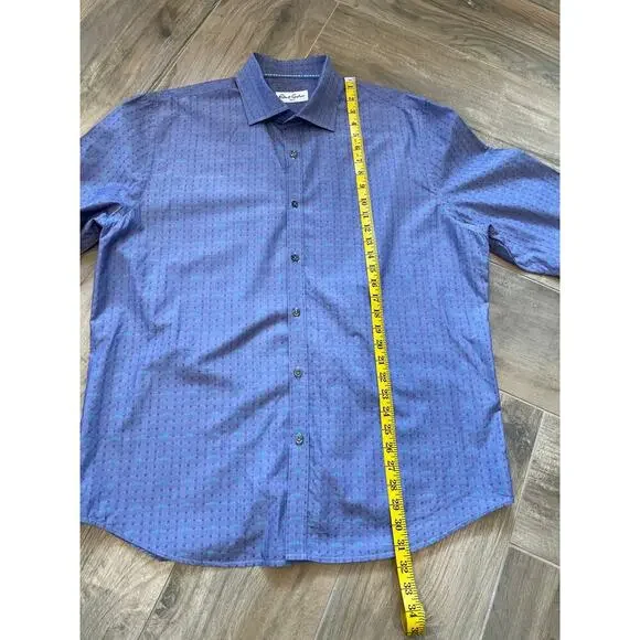 Robert Graham Long Sleeved Purple Dress Shirt Size 46 Neck 18. - Picture 7 of 7
